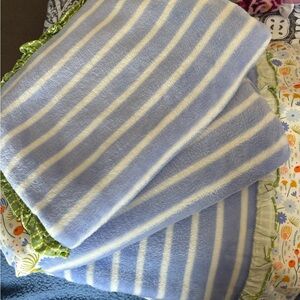 Matilda Jane Blue and Cream Striped Blanket
